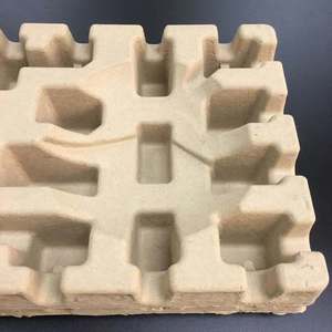 Plateau intérieur en pulpe moulée sur mesure pour l'emballage de boîtes en <span class=keywords><strong>carton</strong></span>, insert en canne à sucre brun pressé à sec pour la protection des vélos pour enfants lors de l'expédition - Product Image 3