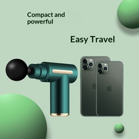 Masseur à percussion portable mini rechargeable avec écran LCD et plusieurs vitesses pour le fitness et le massage profond des tissus du cou