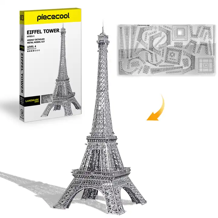 piececool eiffel tower diy model kit