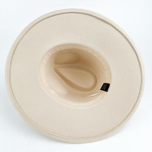 2025 OEM Luxo Western Wide Brim Hat Fedora Atacado Cowgirl Sentiu Logotipo Personalizado Mulheres Cowboy Chapéus - Product Image 3