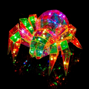 Luz LED Multicolor con Efecto Cristal Holográfico 3D, Iluminación Prismática, Resistente al Agua, Luz Mágica de Araña, Brilla en la Oscuridad, para Fiestas de <span class=keywords><strong>Halloween</strong></span> - Product Image 4