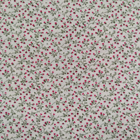 Fabrika promosyon stok 100% Polyester baskılı küçük çiçek 190T etek elbise dokuma kumaş kitle işleme kumaş