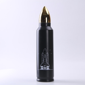 Seaygift logotipo personalizado grande capacidade de isolamento a vácuo parede dupla Garrafa Térmica de aço inoxidável garrafa de bala em forma de bala 500ml - Product Image 3