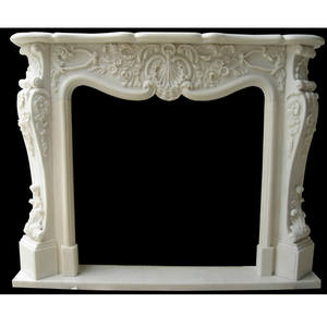 यूरोपीय शैली फ्रीस्टैंडिंग पत्थर की चिमनी चारों ओर मूर्तिकला सुरुचिपूर्ण फ्रीस्टैंडिंग फिकप्लेस डिजाइन - Product Image 5