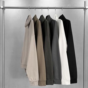 Sudadera de Algodón Holgada <span class=keywords><strong>con</strong></span> Cuello Alto <span class=keywords><strong>y</strong></span> Logotipo Personalizado para Hombre, de Manga Larga, Color Sólido, Hombros Caídos, Transpirable, 305 g/m² - Product Image 6