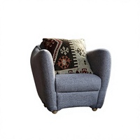 Fauteuil en textile moderne et minimaliste MINI MILLER, canapé individuel compact de petite taille, utilisation toutes saisons