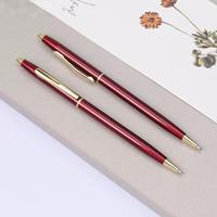 Stylo bille en métal fin rose doré de haute qualité, élégant et classique, idéal pour les réunions d'affaires et les hôtels