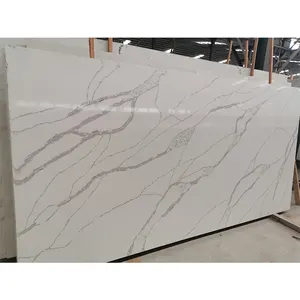 Grosir Harga Calacatta Putih Buatan Quartzite Lembaran