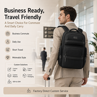 Tas Ransel Laptop Kain Oxford Mewah Kapasitas Besar Tahan Air Unisex untuk Perjalanan Bisnis Pria Wanita OEM ODM