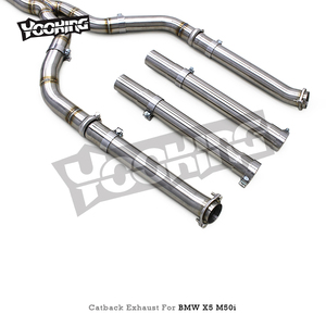 Silencieux Valvetronic OBM Catback pour <span class=keywords><strong>BMW</strong></span> X5 <span class=keywords><strong>M50i</strong></span> 4.4TT 2019-2024, échappement en acier inoxydable, système de tuyaux d'échappement X Design Cat Pipe - Product Image 6