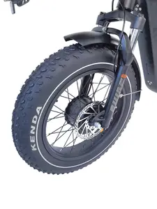 QUEENE/750w Powerful Bafang Front Motor Electric Tricycle 3 Wheels Folding E Trike Cargo Bike Fat Tire Electric Trike