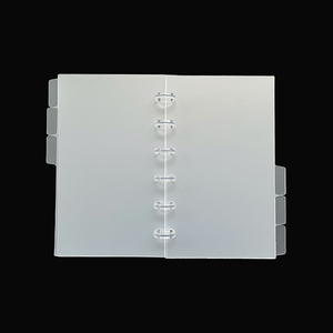 <span class=keywords><strong>Séparateur</strong></span> d'index <span class=keywords><strong>de</strong></span> liant <span class=keywords><strong>transparent</strong></span> en plastique givré A4, utilisé pour les diviseurs <span class=keywords><strong>de</strong></span> pages d'index à feuilles mobiles <span class=keywords><strong>de</strong></span> <span class=keywords><strong>bureau</strong></span> quotidien - Product Image 5