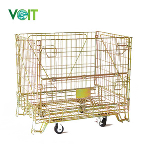 Paniers métalliques empilables pliables en treillis métallique pour stockage de bouteilles de vin pour la Bourgogne - Product Image 4