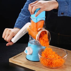 Râpe à spirale manuelle rapide et sûre en plastique pour légumes, fruits et fromages - Product Image 5