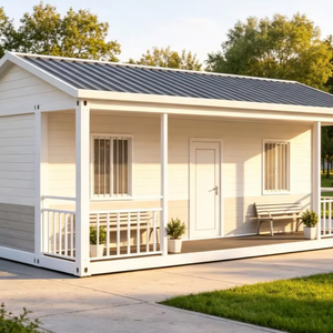 Maison préfabriquée à toit en pente, véranda, dortoir mobile, café, bar, magasin de proximité, imperméable, isolée thermiquement, assemblage rapide - Product Image 1