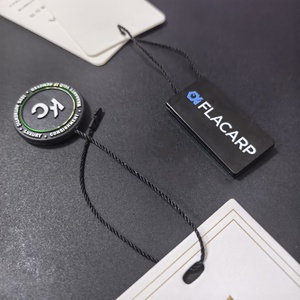 Cartellino del prezzo dell'orologio in plastica con lamina blu personalizzata non restituibile se rimosso Logo in rilievo con etichetta di tenuta in plastica di sicurezza - Product Image 5