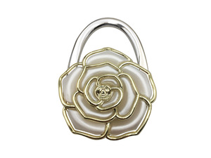 Gancio Pieghevole a Forma di Fiore in Lega di Zinco per Borse, Supporto Portatile per Borsette da <span class=keywords><strong>Tavolo</strong></span> per Donne - Product Image 4