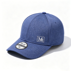 <b>Navy</b> Blue Leaf Logo Unisex <b>Baseball</b> Dad Hat 6-Panel Polyester/Cotton Blend Adjustable Casual Outdoor <b>Cap</b> - Product Image 4