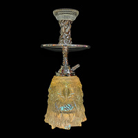Fourniture d'usine directement arabe Shisha cristal tête d'aigle style lumineux artisanat résine narguilé Shisha fumer Pot avec lumière LED