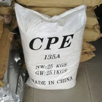 Polyéthylène chloré CPE 135A en poudre haute pureté, agent chimique auxiliaire, modificateur d'impact pour tuyaux en PVC, sac