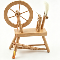 Maison de poupée miniature antique, roue à coudre tournante des années 1900, mini-meubles pour maison de poupée, machine à coudre à l'échelle 1:12