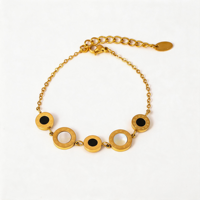 Bracelet à chiffres romains pour hommes et femmes, bijoux géométriques couleur or, tendance, vente en gros