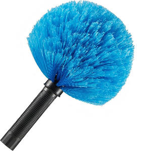 Plumero de telaraña con poste de extensión, cepillo de telaraña y kit de plumero de ventilador de techo para limpieza, poste telescópico de aluminio con mango de 5 pies - Product Image 5