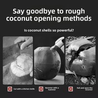 Outil de cuisine portable en acier inoxydable, ouvre-noix de coco, spatule, perceuse manuelle, outil pour fruits et légumes