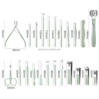 Lot de 22 coupe-ongles professionnels en acier inoxydable – Kit de manucure et pédicure en gros pour usine – Outil de soin des ongles en vrac