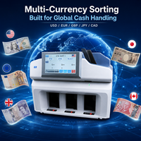 Trieur de billets USD de qualité professionnelle BS-621 avec certification CE, détection UV/MG/IR, comptage de 900 à 1000 billets/min pour la gestion de l'argent liquide