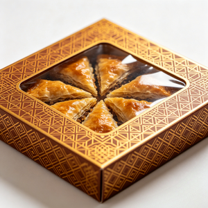 Scatola <span class=keywords><strong>per</strong></span> Baklava Antiaderente con Finestra Trasparente, Confezione Regalo Premium <span class=keywords><strong>per</strong></span> <span class=keywords><strong>Dolci</strong></span> Mediterranei - Product Image 5