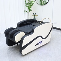 Fauteuil de lavage de cheveux Winplus Salon avec hydrothérapie, circulation d'eau, massage électrique, lit de lavage japonais pour spa capillaire avec fonction vapeur
