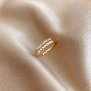 Minimalista 925 Sterling Silver 14K 18K Placcato Oro Dainty Anelli Della <span class=keywords><strong>Perla</strong></span> <span class=keywords><strong>Anello</strong></span> Dei Monili <span class=keywords><strong>con</strong></span> la <span class=keywords><strong>Perla</strong></span> per Le Donne - Product Image 4