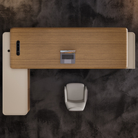 Nouveau bureau de direction en forme de L moderne et modulaire avec plateau en MDF, mobilier commercial sain avec tiroir pour dossiers