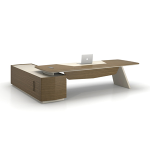 Phật sơn sang trọng thiết kế hiện đại hình chữ L giám đốc quản lý CEO Ông Chủ Bàn đồ nội thất nhà máy văn phòng bàn và ghế Bộ - Product Image 5