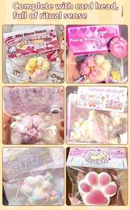 Silikon-DIY-Materialset für Unisex Handgemachte Katzenpfoten Langsam Rückfedernde Stressabbau-Küchen- und Lebensmittelspielzeuge mit Klebstoff-Gussformen - Product Image 6