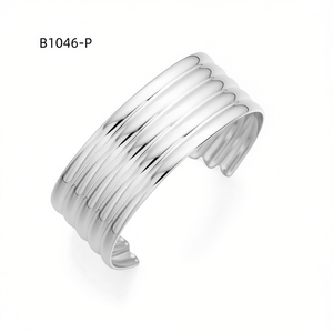 Amy Amy <b>Cuff</b> <b>Bracelet</b> B1046 <b>Silver</b> Plated Alloy Geometric Classic Women's Jewelry Gift - Product Image 4
