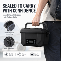 Boîte à bento chauffante portable, chauffe-plat rechargeable, base large, chauffage 80W °   Température maximale pour les fourgons de travail