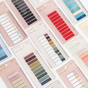Multiple Colors Assorted Series <b>Sticky</b> Index Tabs Ruler Adhesive Page Markers Office School Stationery Document - Product Image 1
