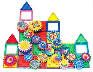 Nieuw Aangepast Voor Kinderen Magnetische Tegels Speelgoed Voor Stamleren Magnetische Tandwielen Speelgoed Voorschoolse Puzzel Uitrusting Creatief Speelgoed