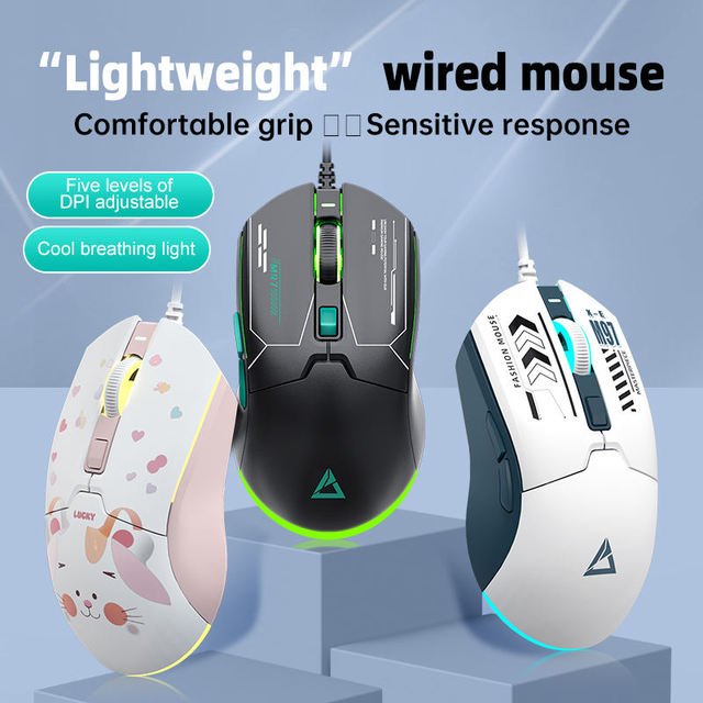 Personal Model Heat Sublimation Optical LED Lightweight Ergonomic USB Interface Wired Gaming Mouse Right Hand Laptop Stock