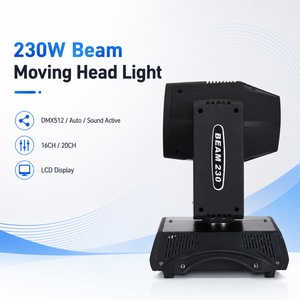 Projecteur Beam Moving Head 230W 7R 200W 5R DMX512 16CH avec Gobo, Prisme, Effet Frost et Roue de Couleurs 540 °   Microphone pour concerts, clubs, DJ, mariages, théâtres - Product Image 3