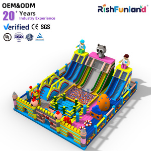 Parcours d'obstacles gonflable, toboggan, trampoline, château gonflable multifonctionnel pour enfants et adultes, jeux sportifs en plein air - Product Image 1