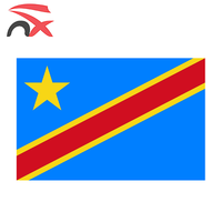 Ensemble de drapeaux du Congo à prix de gros, drapeau à agiter à la main, écharpe de cou, boucles d'oreilles, bracelet, guirlande de drapeaux nationale pour la promotion