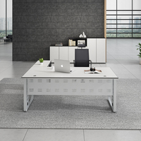 Table de bureau en bois moderne en forme de L pour PDG et directeur de bureau pour mobilier de bureau Table de direction de bureau