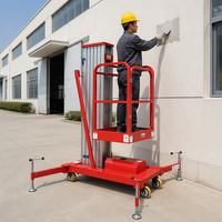 Plateforme élévatrice aérienne monomât en alliage d'aluminium de haute qualité 4m 6m 8m Élévateur électrique
