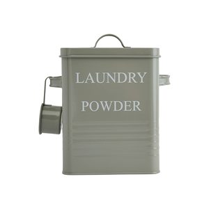 Metal Farmhouse Laundry Room Decor. laundry powder container