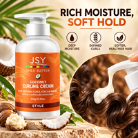 Crème Coiffante au Beurre de Karité et à la Noix de Coco pour Cheveux Bouclés et Frisés, Définition Douce, Hydratation et Maniabilité Flexible 300 g