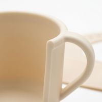 Juego de Vajilla para Bebé de Estilo Escandinavo en Color Crema Blanco, 6 Piezas, Diseño Minimalista, Utensilios con Mango de Madera Natural, Silicona No Tóxica