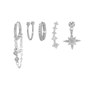 Aretes Minimalistas con Piedras Preciosas Brillantes en Forma de Estrella para Mujer, Envío Rápido, en Existencia, Juego de Aretes con Borla, Regalo para Amigas - Product Image 3